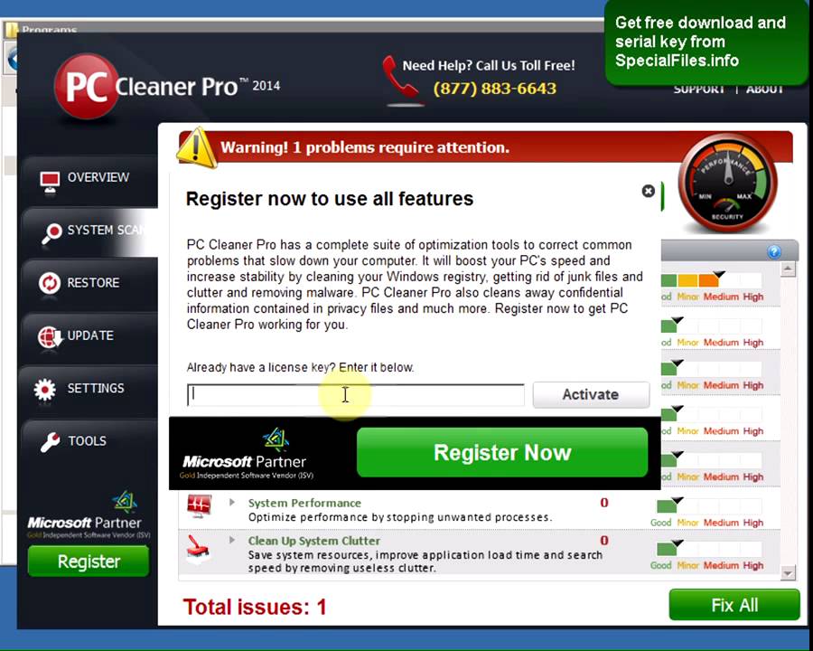 free pc cleaner activation code